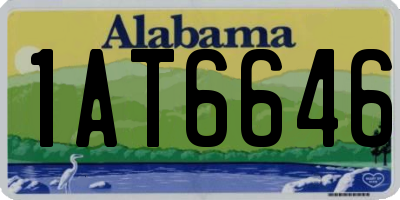 AL license plate 1AT6646