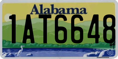 AL license plate 1AT6648