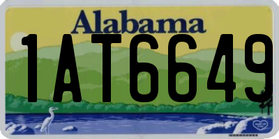 AL license plate 1AT6649
