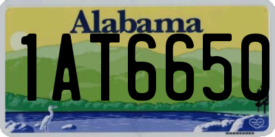 AL license plate 1AT6650