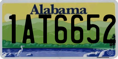 AL license plate 1AT6652