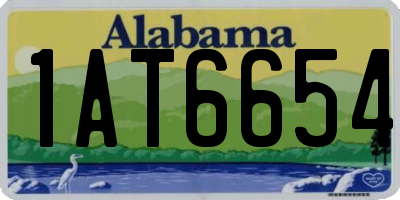 AL license plate 1AT6654
