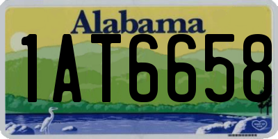 AL license plate 1AT6658