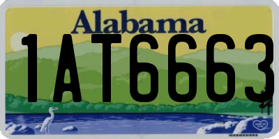 AL license plate 1AT6663