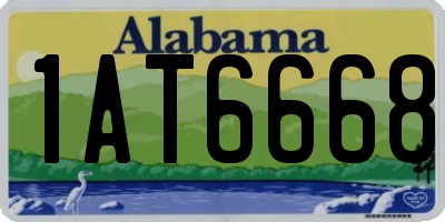 AL license plate 1AT6668