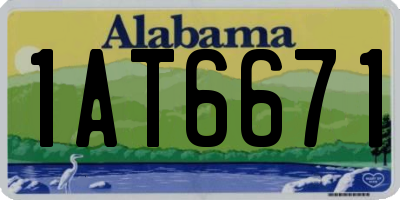 AL license plate 1AT6671