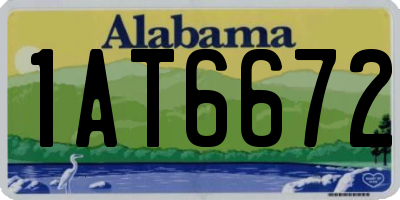 AL license plate 1AT6672