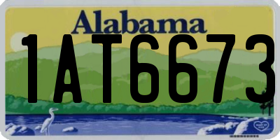 AL license plate 1AT6673