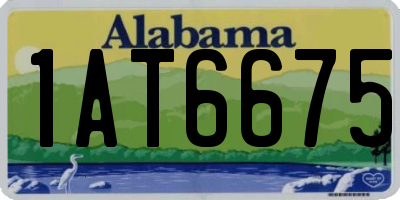 AL license plate 1AT6675