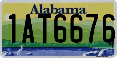 AL license plate 1AT6676