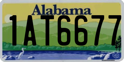 AL license plate 1AT6677