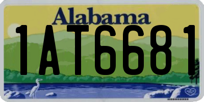 AL license plate 1AT6681