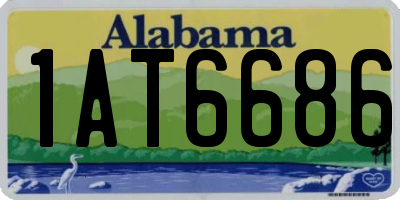 AL license plate 1AT6686