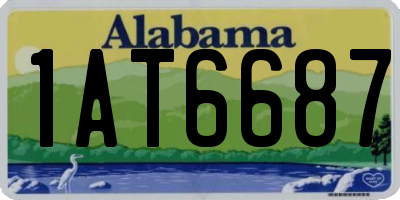AL license plate 1AT6687