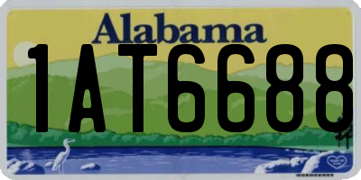 AL license plate 1AT6688