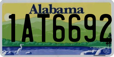 AL license plate 1AT6692