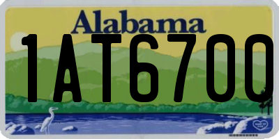 AL license plate 1AT6700