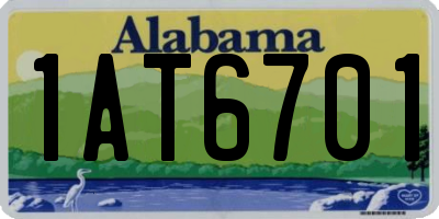AL license plate 1AT6701