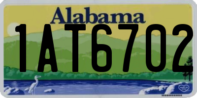 AL license plate 1AT6702