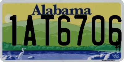 AL license plate 1AT6706