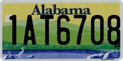 AL license plate 1AT6708