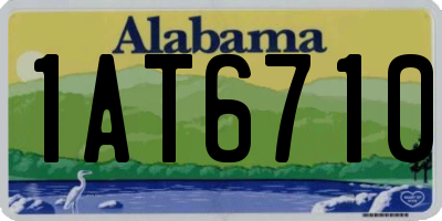 AL license plate 1AT6710