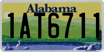 AL license plate 1AT6711