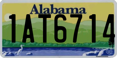AL license plate 1AT6714