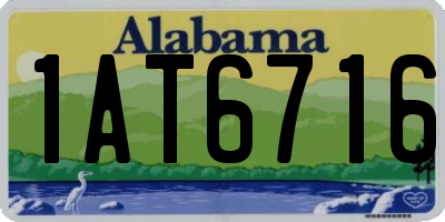 AL license plate 1AT6716