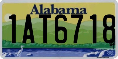 AL license plate 1AT6718