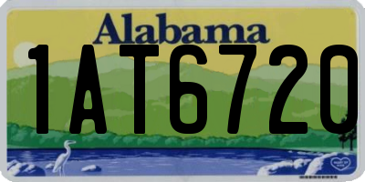 AL license plate 1AT6720