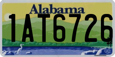 AL license plate 1AT6726
