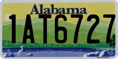 AL license plate 1AT6727