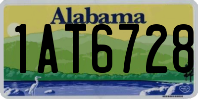 AL license plate 1AT6728