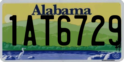 AL license plate 1AT6729
