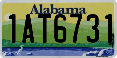 AL license plate 1AT6731