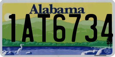 AL license plate 1AT6734