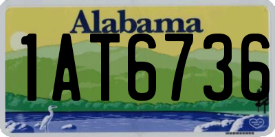 AL license plate 1AT6736