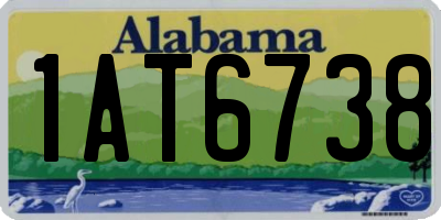 AL license plate 1AT6738