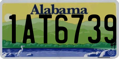 AL license plate 1AT6739