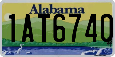 AL license plate 1AT6740