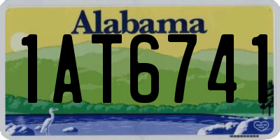 AL license plate 1AT6741