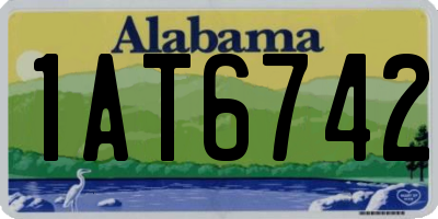AL license plate 1AT6742