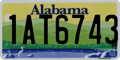 AL license plate 1AT6743
