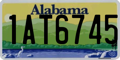 AL license plate 1AT6745