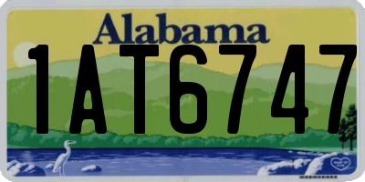 AL license plate 1AT6747