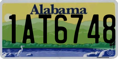 AL license plate 1AT6748