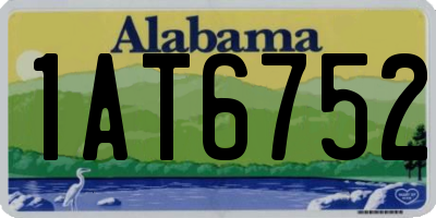 AL license plate 1AT6752