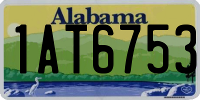 AL license plate 1AT6753