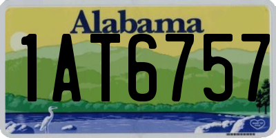 AL license plate 1AT6757